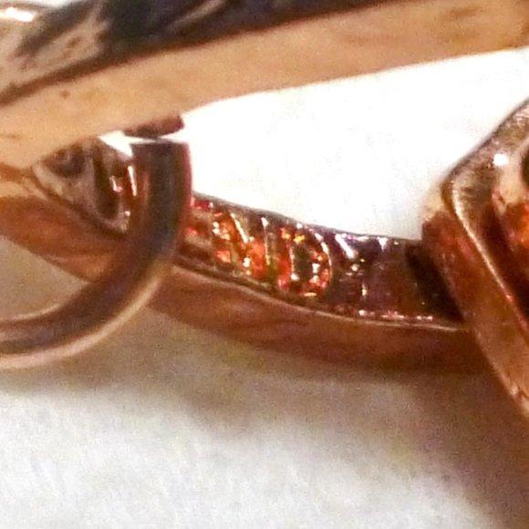 Wendy Williams Copper Earrings Hammered Teardrops Dangles NWOT Perfect Cond M422 - Picture 6 of 7